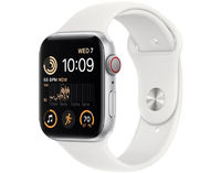 Умные часы Apple Watch Series SE Gen 2, 44 мм, регулируемый, GPS, Aluminium Case, silver/white Sport Band