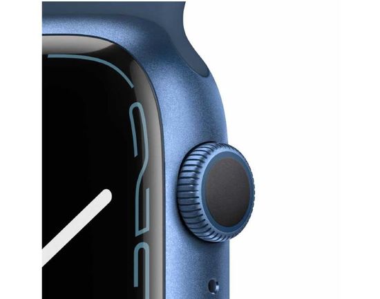 Умные часы Apple Watch Series 7, 45 мм, регулируемый, GPS, Aluminium Case, синий омут