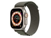 Умные часы Apple Watch Ultra 49 мм Titanium Case Cellular, титановый/зеленый Alpine Loop, L