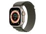 Умные часы Apple Watch Ultra 49 мм Titanium Case Cellular, титановый/зеленый Alpine Loop, M