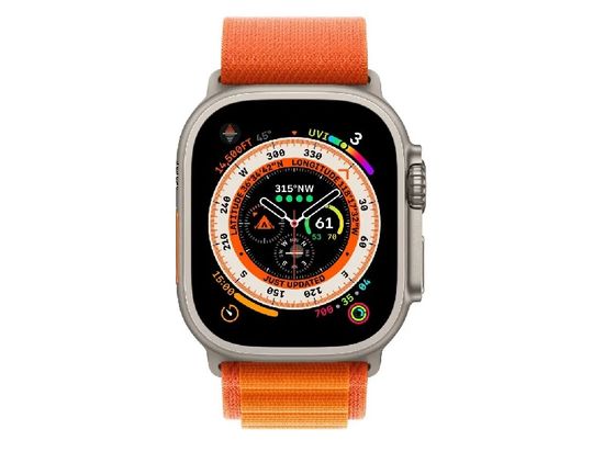 Умные часы Apple Watch Ultra 49 мм Titanium Case Cellular, титановый/оранжевый Alpine Loop, M