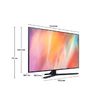 50" Телевизор Samsung 4K Ultra HD UE50AU7500UXCE, Titan Gray