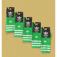Комплект носков adidas Originals Trefoil Crew, 5 пар, зеленый