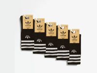 Комплект спортивных носков Adidas, 5 шт, Черный/Белый