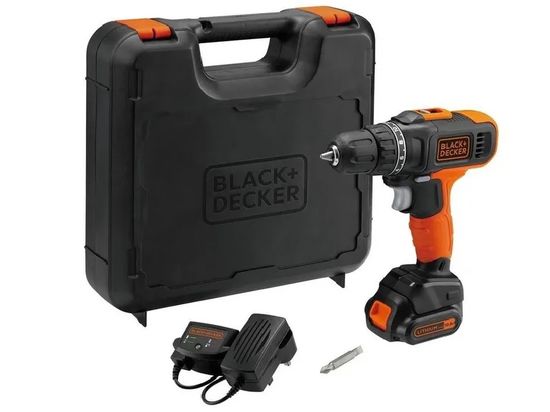 Аккумуляторная дрель-шуруповерт Black+Decker BCD7122CK (10.8В, 26Нм, 2х1.5Ач) + Кейс