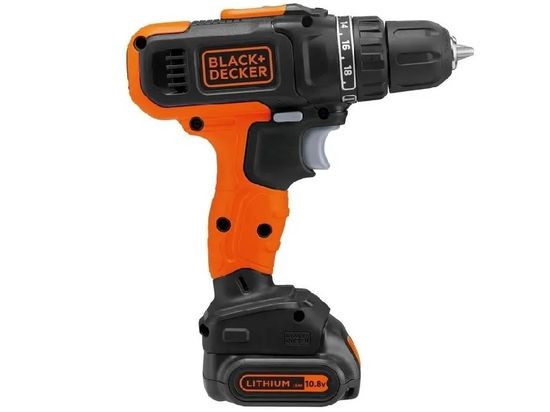 Аккумуляторная дрель-шуруповерт Black+Decker BCD7122CK (10.8В, 26Нм, 2х1.5Ач) + Кейс