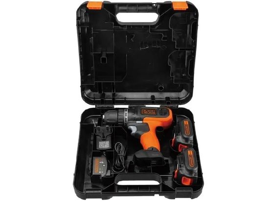 Аккумуляторная дрель-шуруповерт Black+Decker BCD7122CK (10.8В, 26Нм, 2х1.5Ач) + Кейс